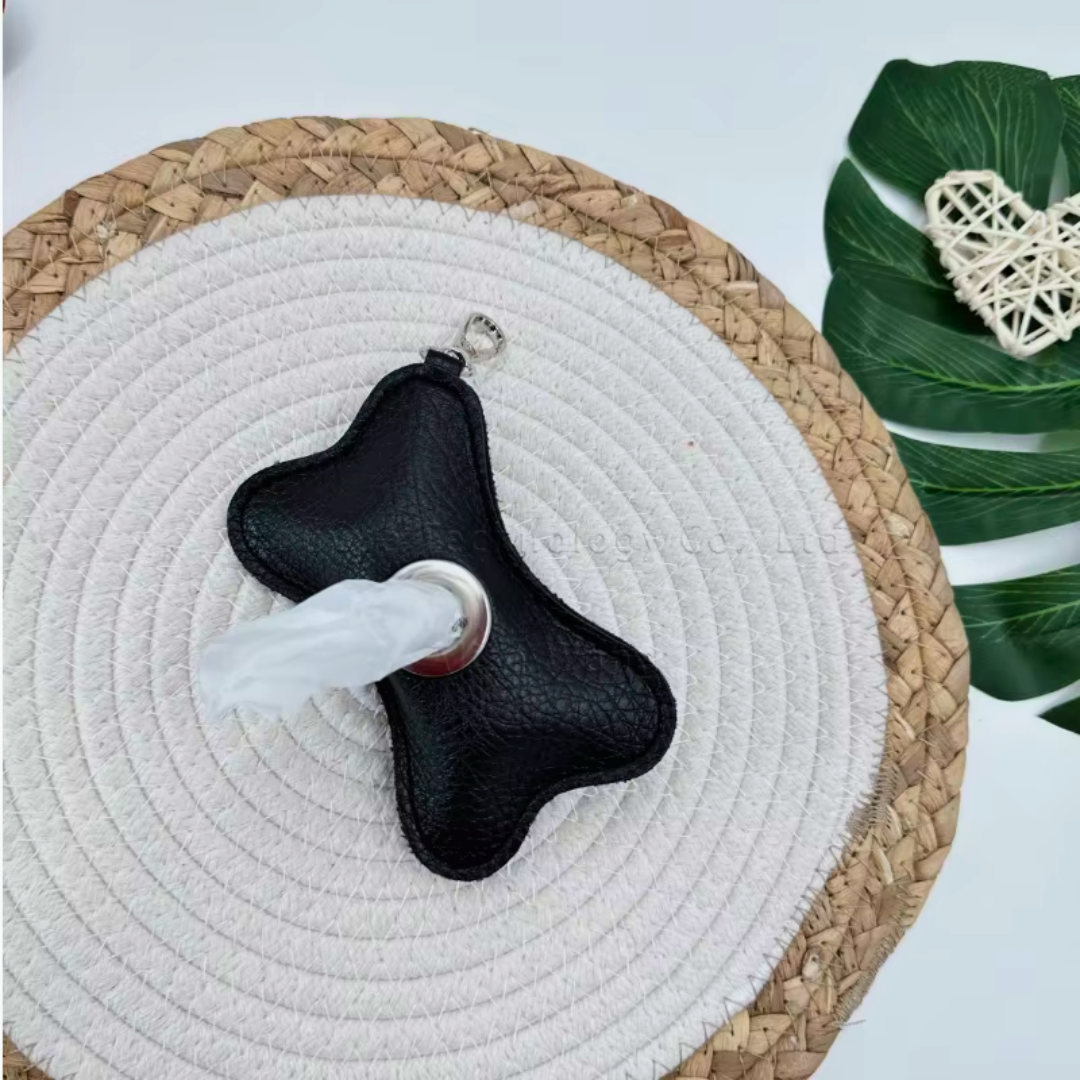 The Signature Vegan Leather Poop Bag Dispenser